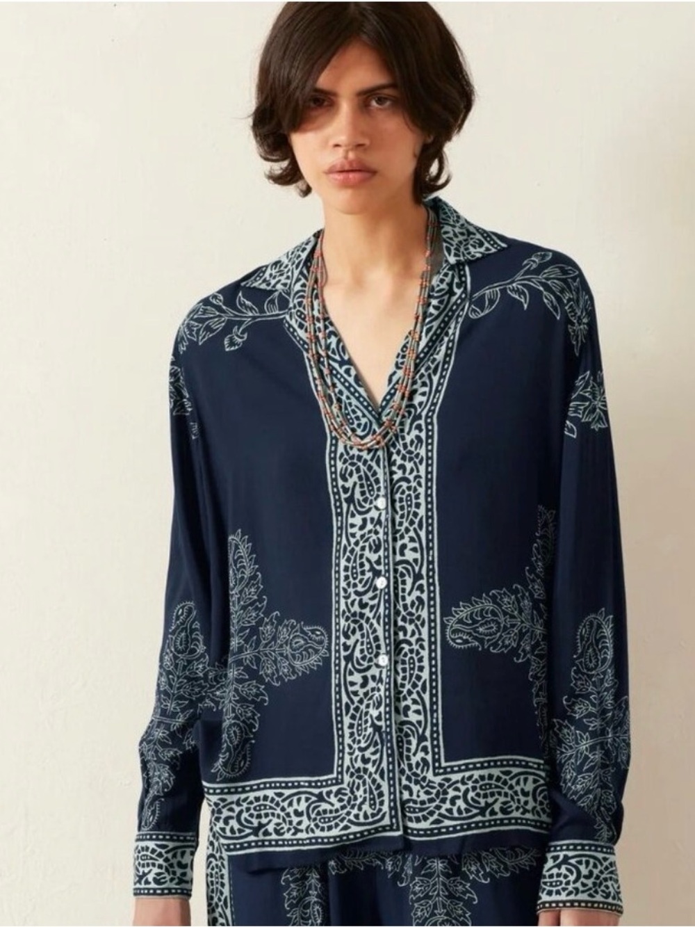 Alix Of Bohemia Patti Shirt in Marine Blue